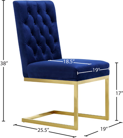 Bliss Navy Velvet Dining Chair C