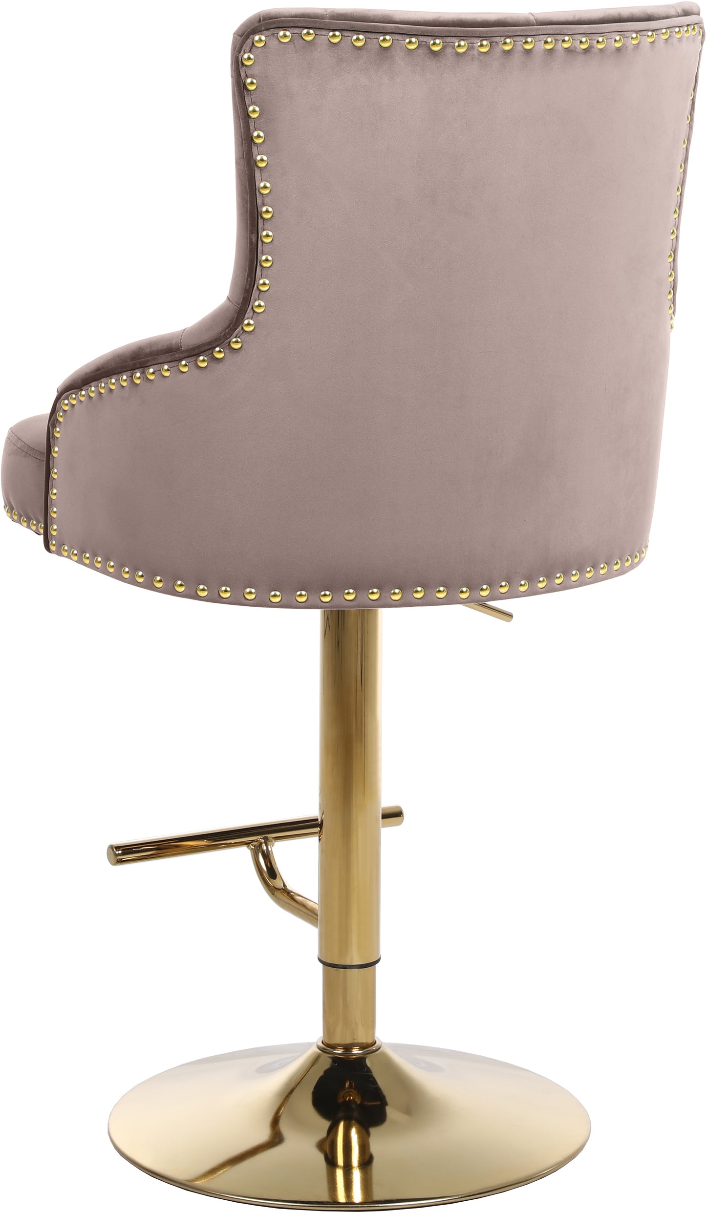 roxbury pink velvet adjustable stool pink