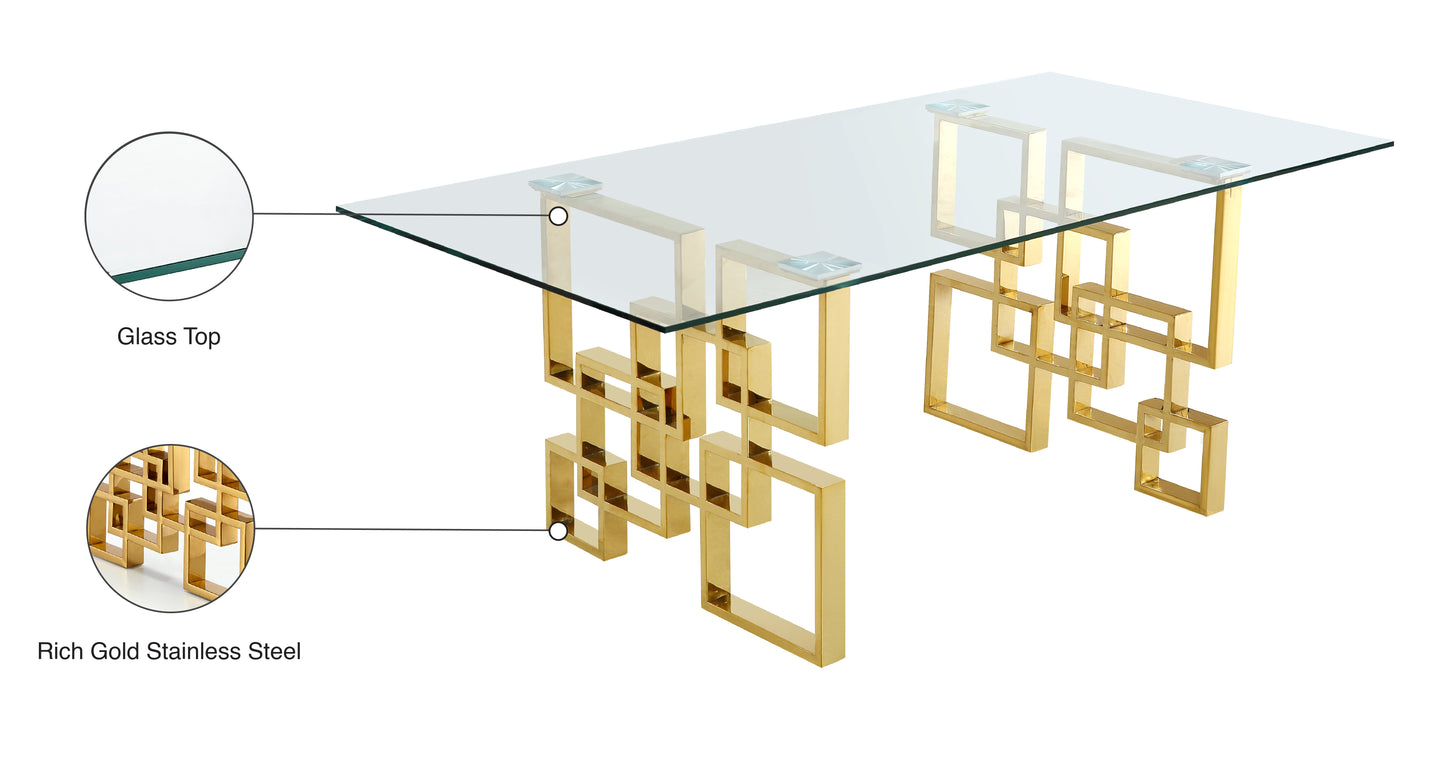 barolo gold dining table t