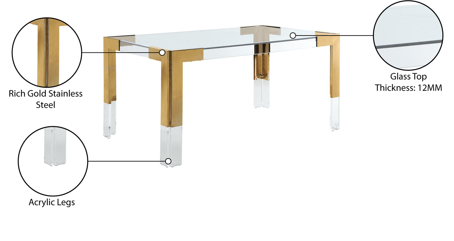 delano rich gold dining table t