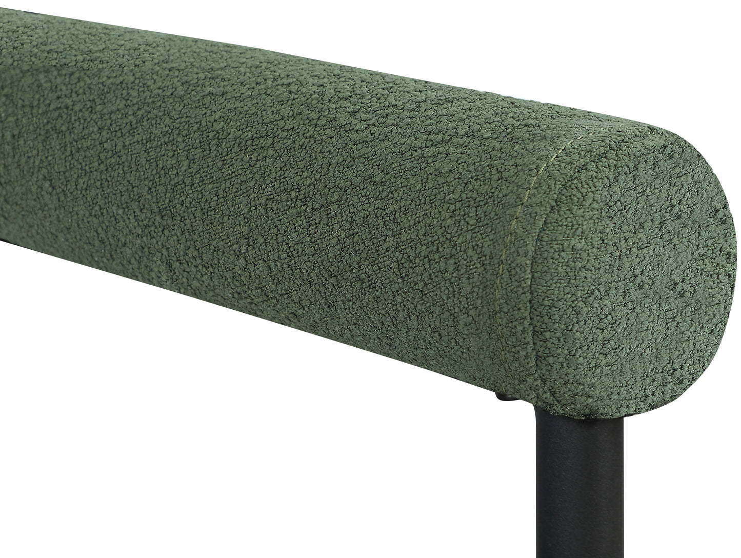 pavilion green boucle fabric dining chair c