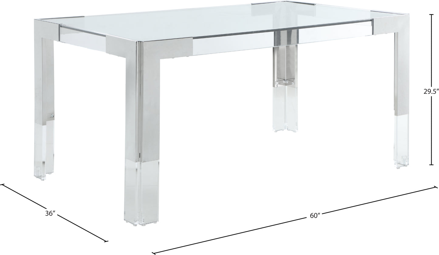 delano rich chrome dining table t