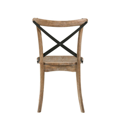 Flux Side Chair (Set-2), Rustic Oak Finish