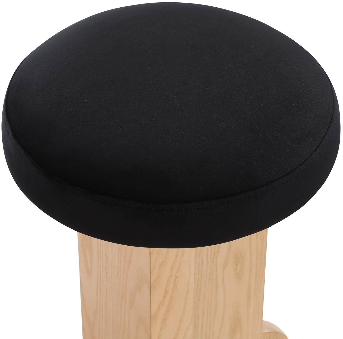 monroe black velvet stool c