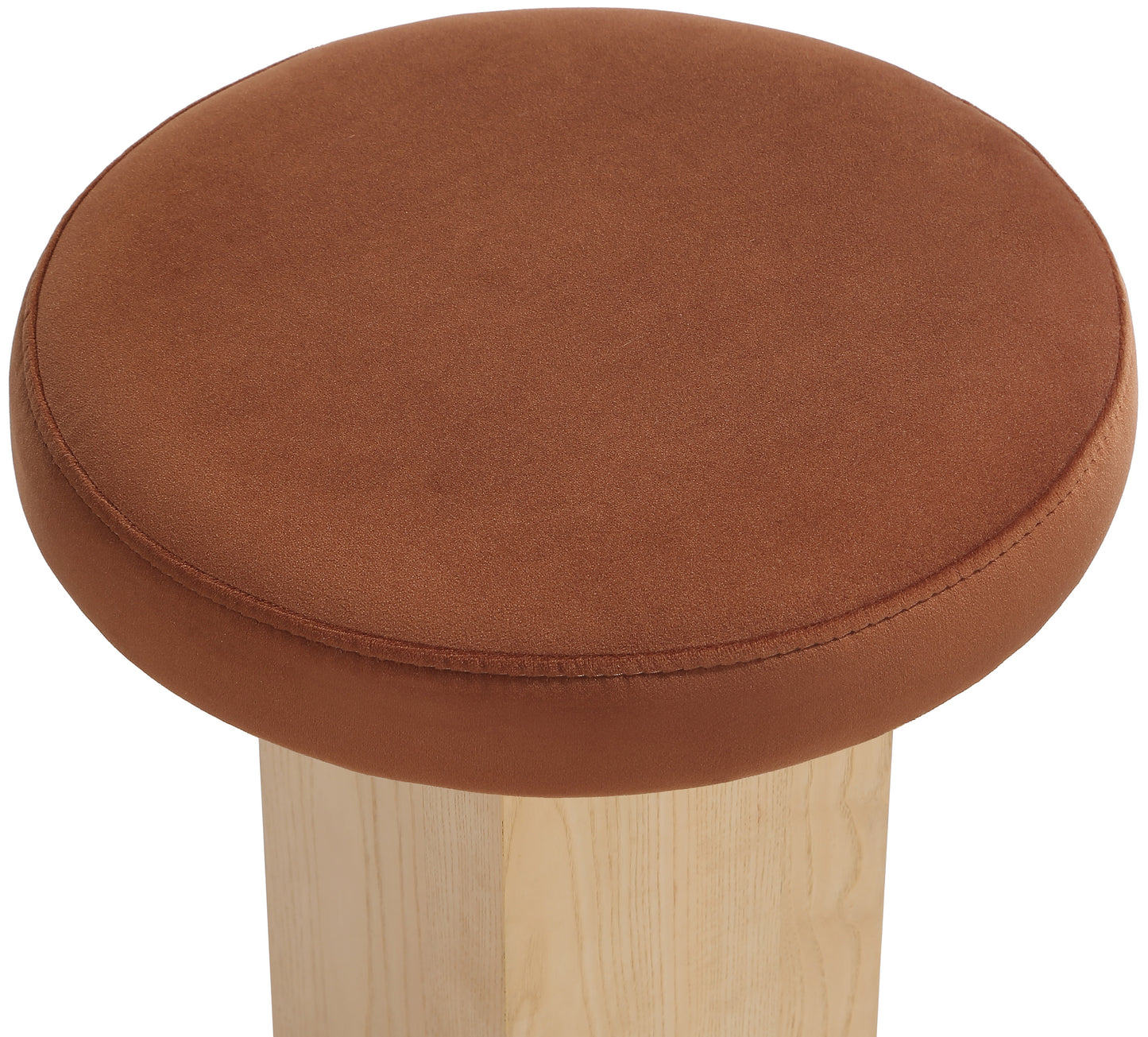 monroe cognac velvet stool c