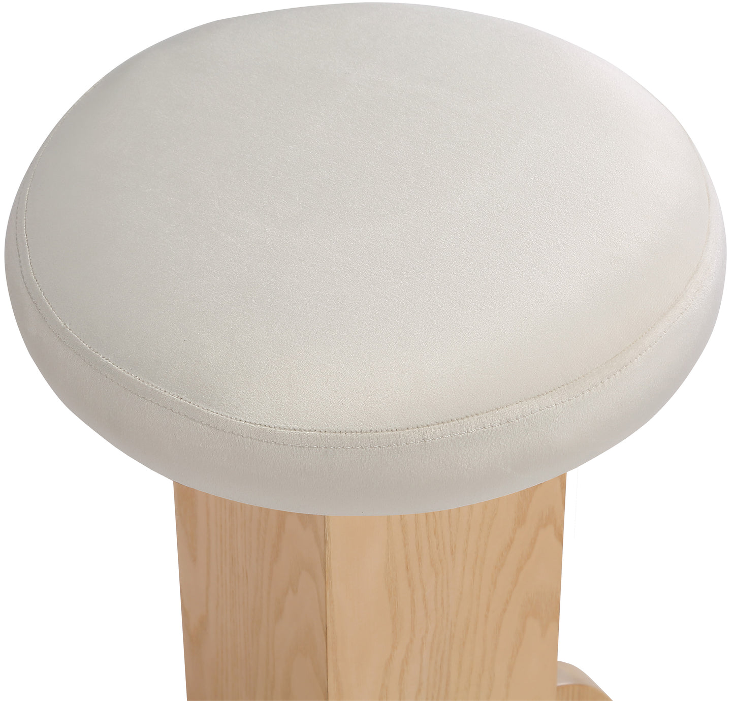 monroe cream velvet stool c