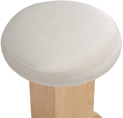 Monroe Cream Velvet Stool C