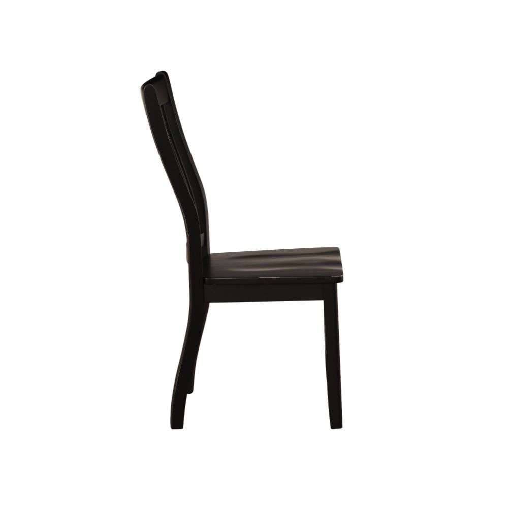 follian side chair (set-2), black finish