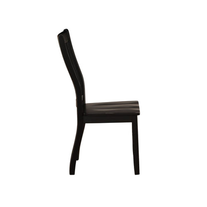 Follian Side Chair (Set-2), Black Finish