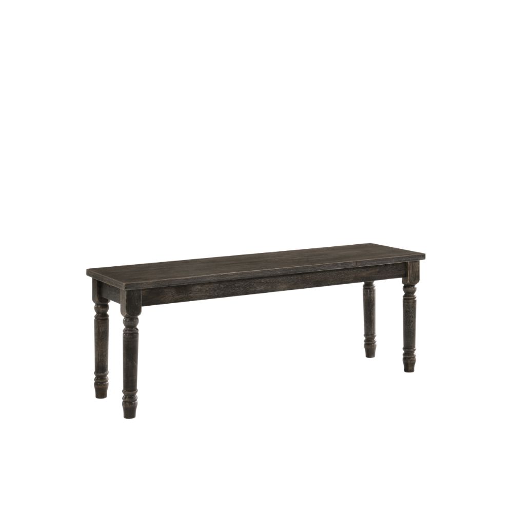 fordon ii bench, weathered gray finish