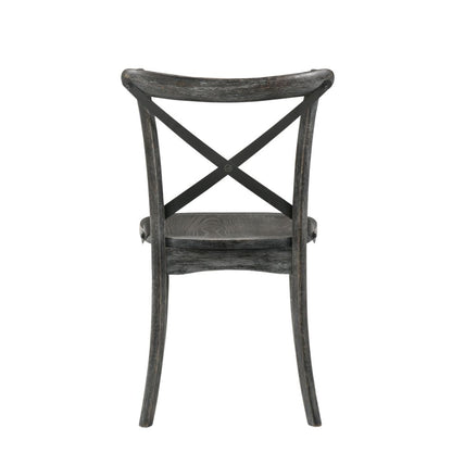 Flux Side Chair (Set-2), Rustic Gray Finish