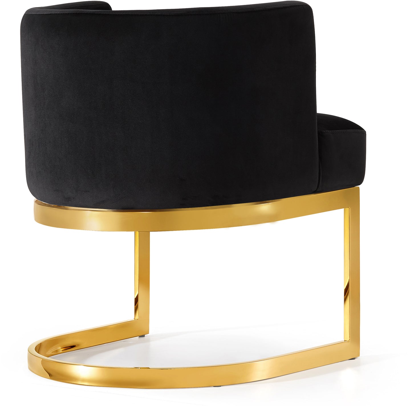 penelope black velvet dining chair