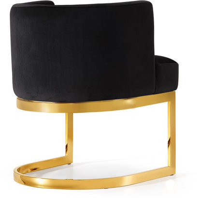 Penelope Black Velvet Dining Chair