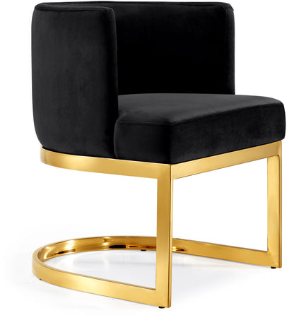 Penelope Black Velvet Dining Chair