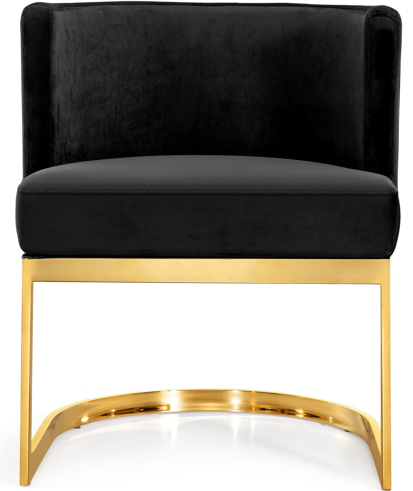 penelope black velvet dining chair