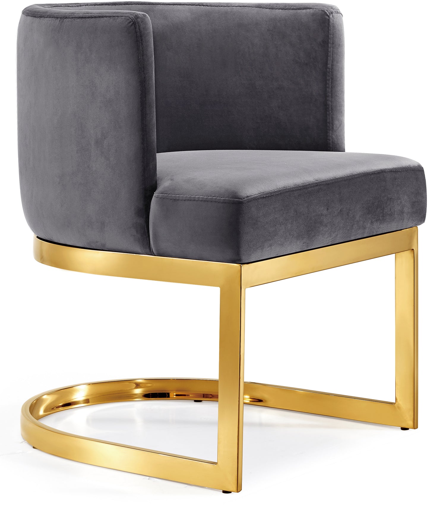 penelope grey velvet dining chair