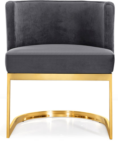 Penelope Grey Velvet Dining Chair