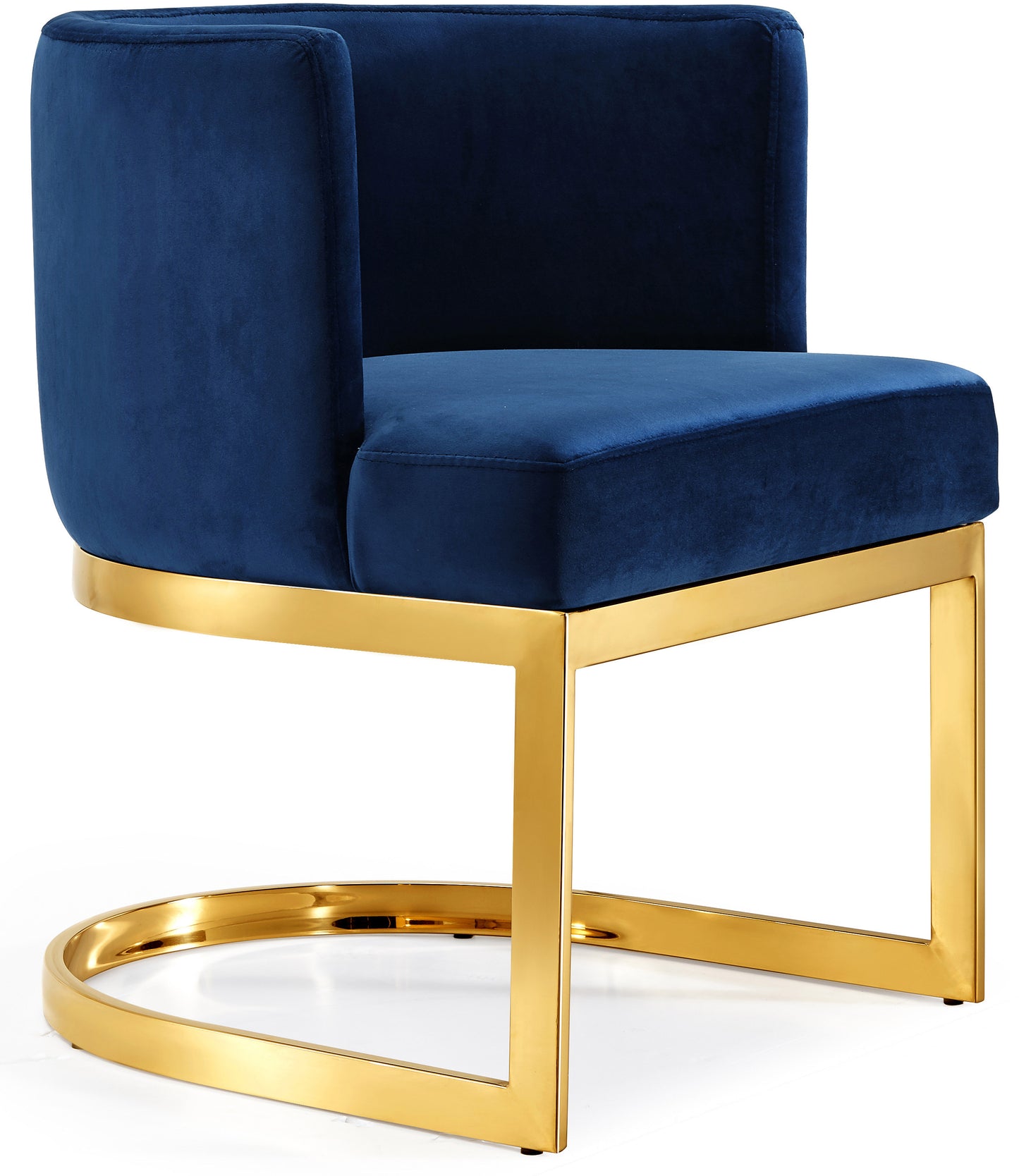 penelope navy velvet dining chair