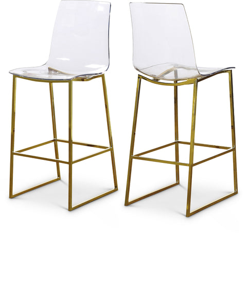 Reese Gold Lucite And Metal Counter Stool, 1 Piece