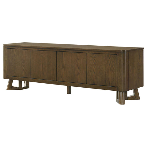 Larue 71-inch 4-Door Wood TV Stand Media Console Brown