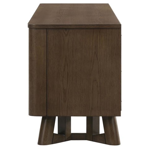 Larue 71-inch 4-Door Wood TV Stand Media Console Brown
