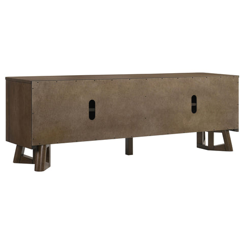 Larue 71-inch 4-Door Wood TV Stand Media Console Brown