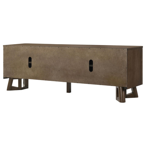 Larue 71-inch 4-Door Wood TV Stand Media Console Brown