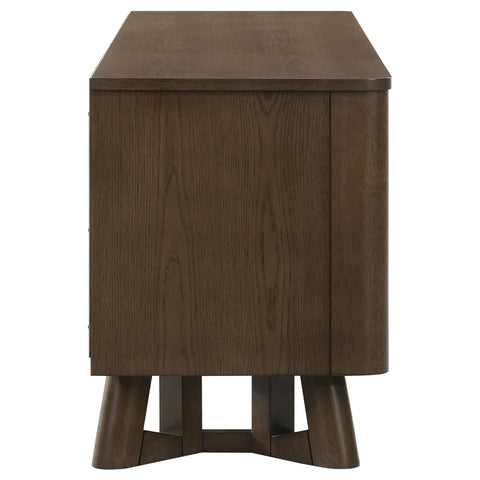 Larue 71-inch 4-Door Wood TV Stand Media Console Brown