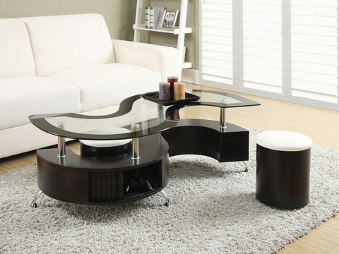 Elise 3-piece Coffee Table and Stools Set CappuccinoCappuccino