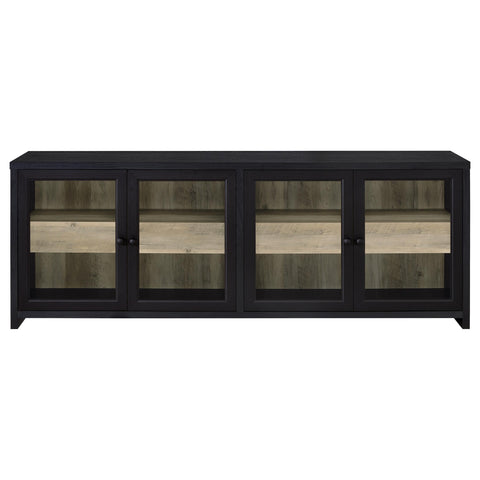 Giselle 3-piece Entertainment Center 79-inch TV Stand Black