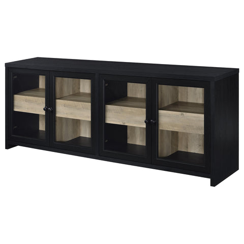 Giselle 3-piece Entertainment Center 79-inch TV Stand Black