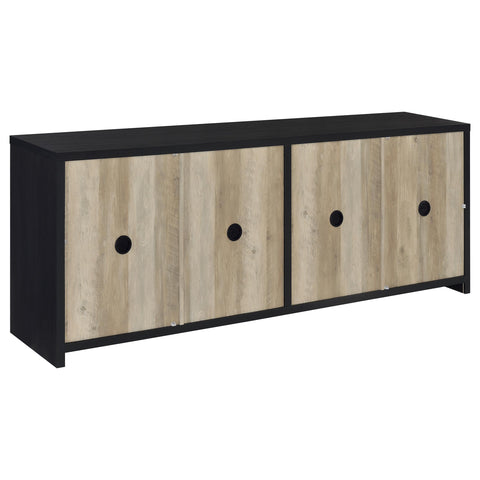 Giselle 3-piece Entertainment Center 79-inch TV Stand Black