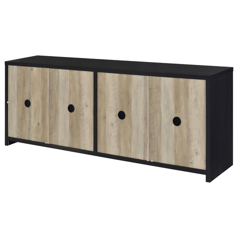 Giselle 3-piece Entertainment Center 79-inch TV Stand Black