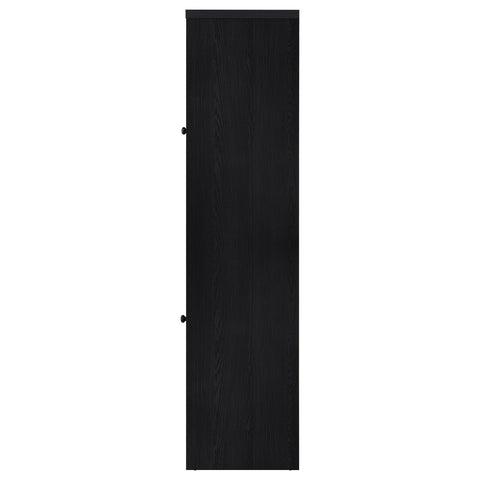 Giselle 67-inch 2-door Media Tower Storage Cabinet Black