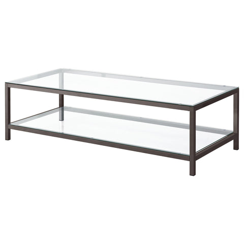 Cavelle 2-piece Coffee and End Table Set Black Nickel