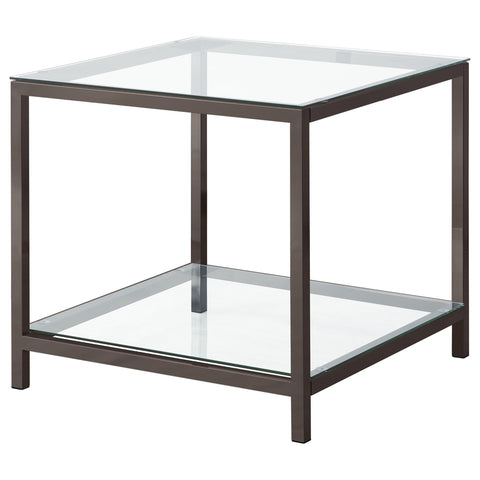 Cavelle 3-piece Coffee and End Table Set Black Nickel