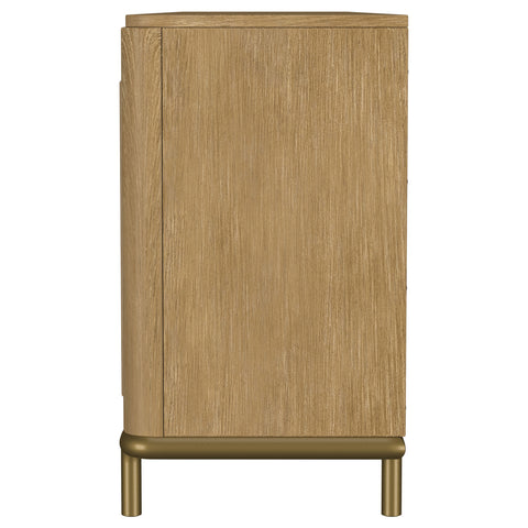 Linnea Rattan Cane 2-door TV Stand Media Console Sand Wash