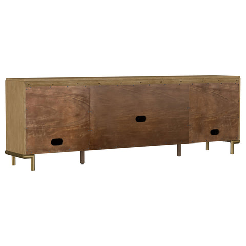 Linnea Rattan Cane 2-door TV Stand Media Console Sand Wash