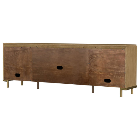 Linnea Rattan Cane 2-door TV Stand Media Console Sand Wash