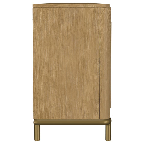 Linnea Rattan Cane 2-door TV Stand Media Console Sand Wash