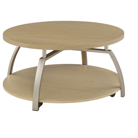 Cappola Round Engineered Wood Top Coffee Table Greige