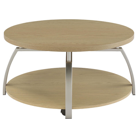 Cappola Round Engineered Wood Top Coffee Table Greige