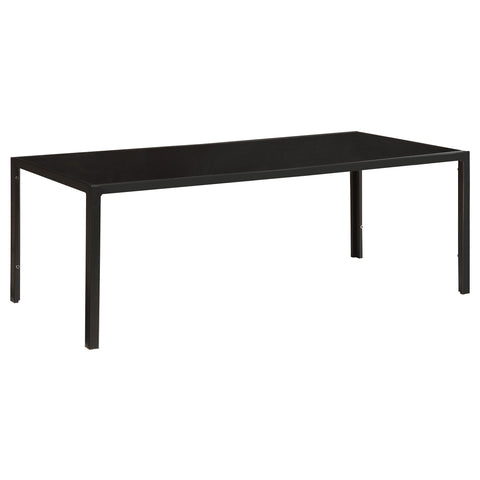 Nocus Rectangular Glass Top Coffee Table Set BlackBlack