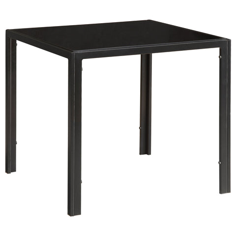 Nocus Rectangular Glass Top Coffee Table Set BlackBlack