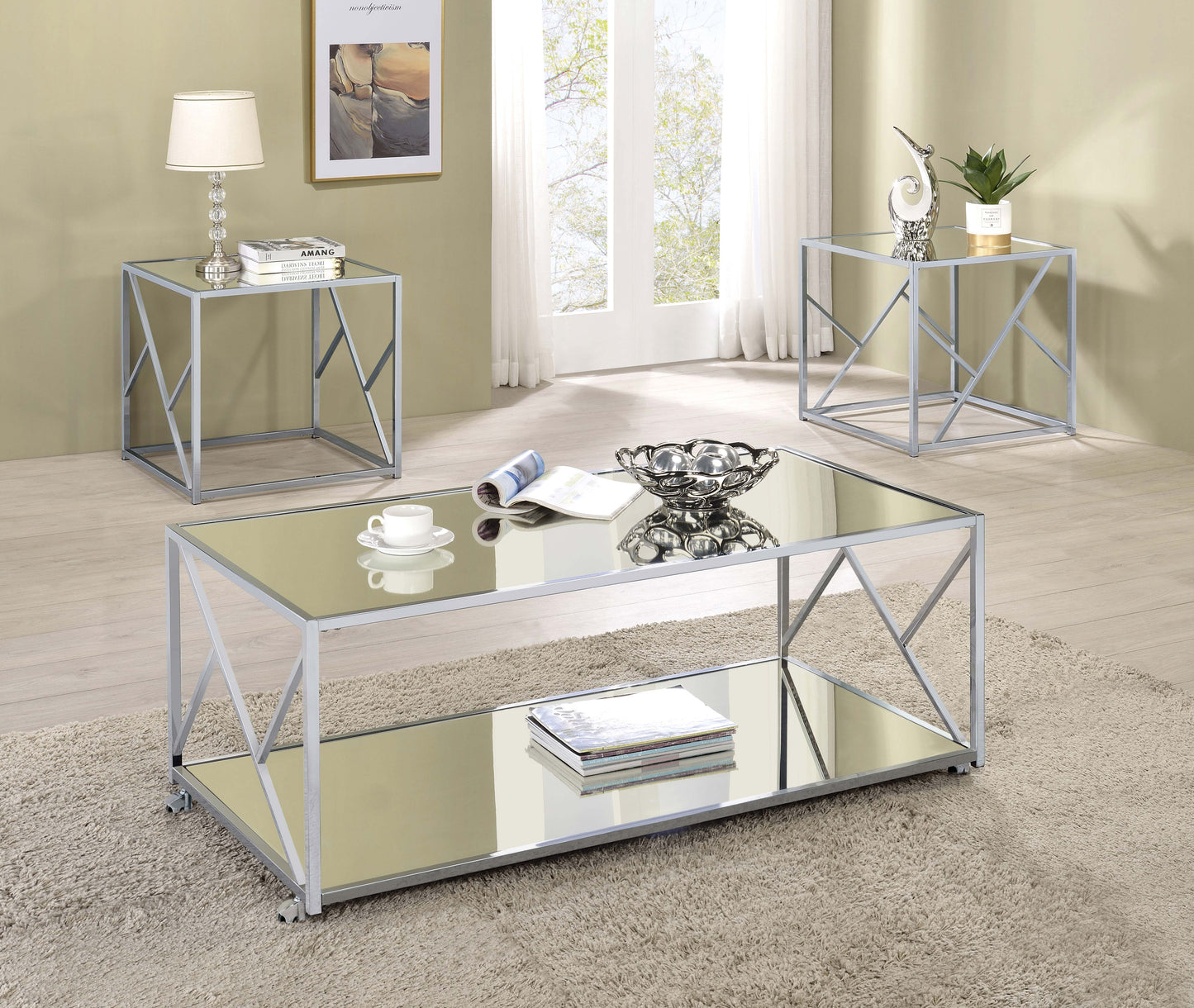 3 pc coffee table set