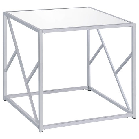 Oakdale 3-piece Occasional Table Set Clear Mirror and ChromeChrome