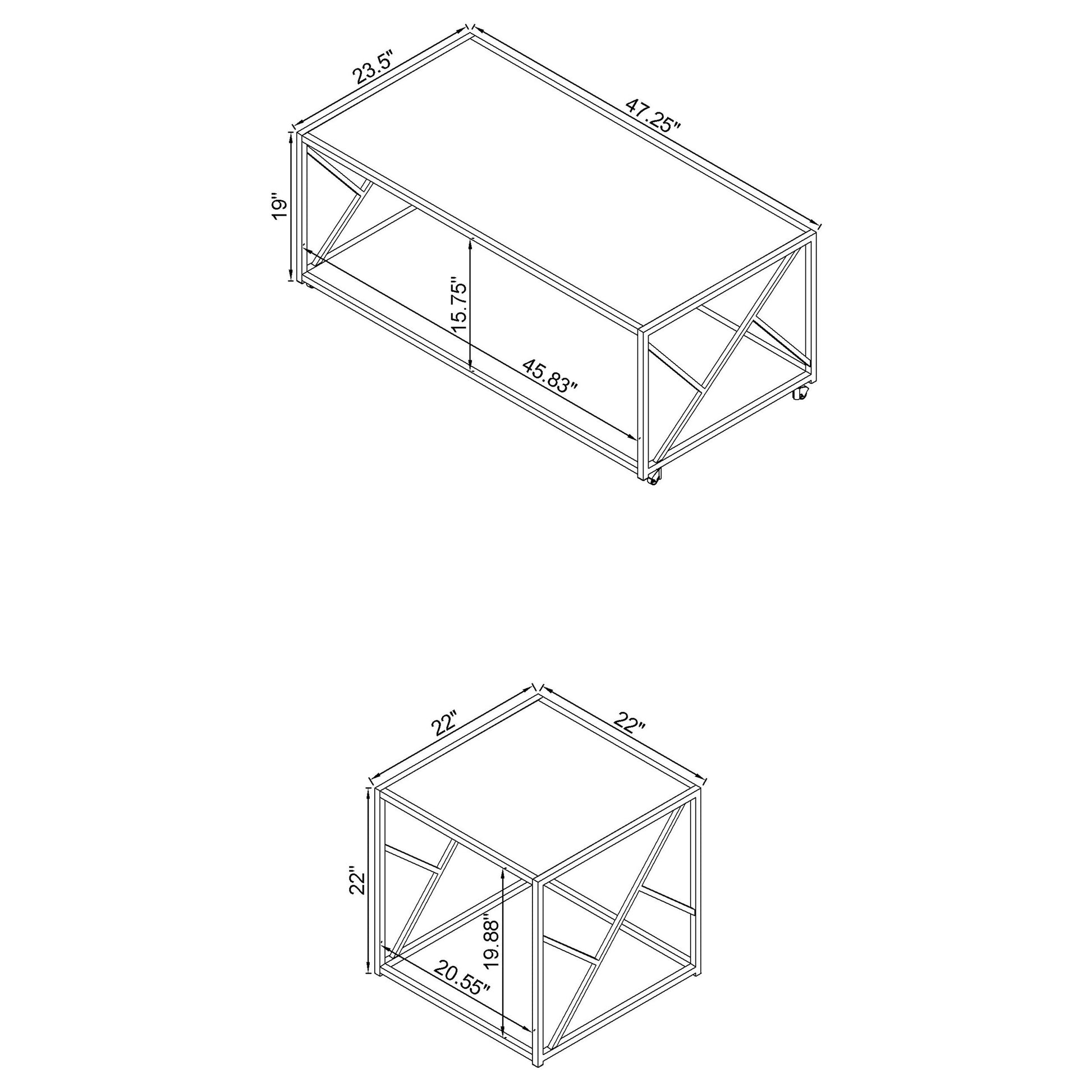 3 Pc Coffee Table Set