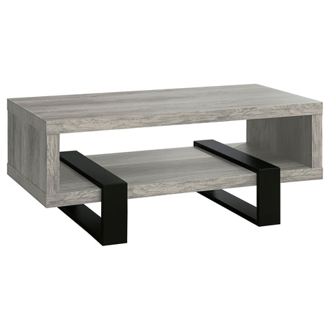 Stabler Engineered Wood Coffee Table Grey DriftwoodGrey Driftwood
