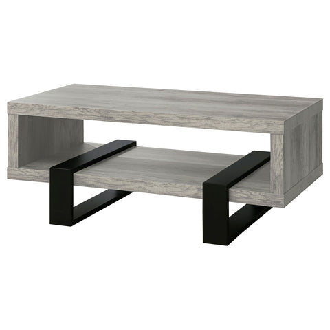 Stabler Engineered Wood Coffee Table Grey DriftwoodGrey Driftwood