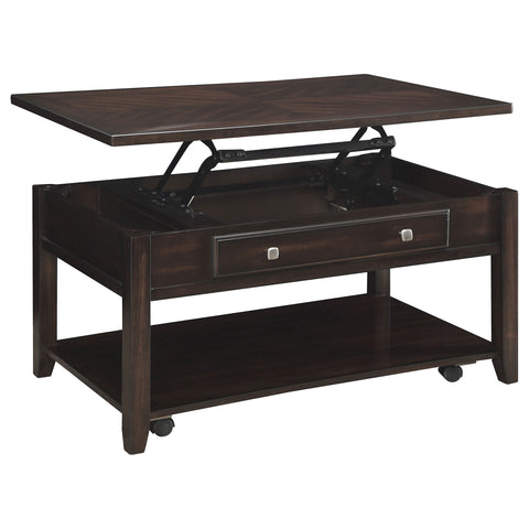 Edgeworth 2-piece Lift Top Coffee and End Table Set Walnut